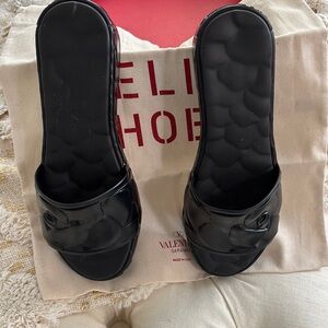 Valentino Women's Black Slide Sandals